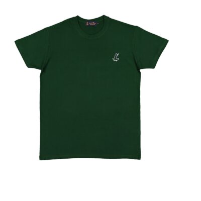 T-shirt verde floresta com patch Cor do Monte no peito